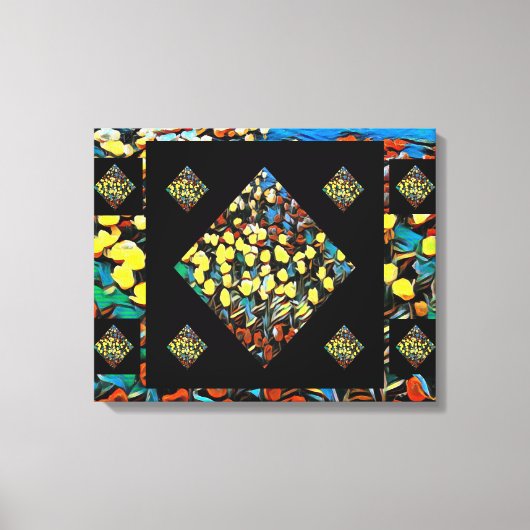 抽象芸術チューリップキャンバス印刷(夢見る付き) (20 X 16) キャンバスプリント (正面)