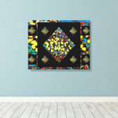 抽象芸術チューリップキャンバス印刷(夢見る付き) (20 X 16) キャンバスプリント (インサイチュ (ウッドフロア))