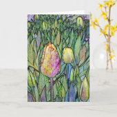 抽象芸術チューリップ カード (黄色い花)