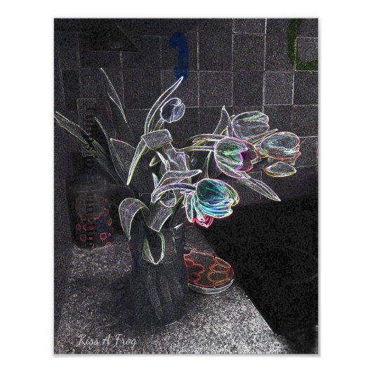 抽象芸術チューリップ フォトプリント            (正面)