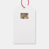 抽象芸術チューリップ&春の花 ギフトタグ (裏面)