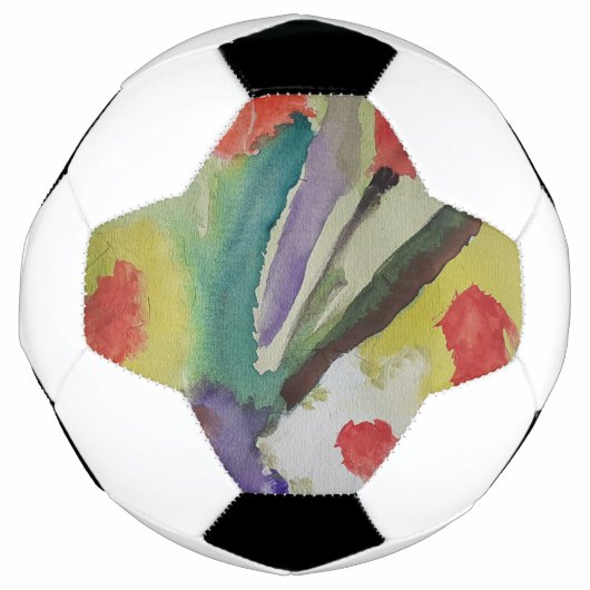 抽象芸術チューリップ&春の花 サッカーボール (正面)