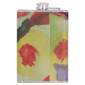 抽象芸術チューリップ&春の花 フラスク (裏面)