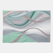 抽象芸術チョコレートミントトルナド キッチンタオル (横)
