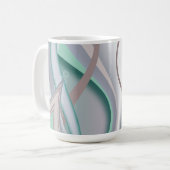 抽象芸術チョコレートミントトルナド コーヒーマグカップ (正面左)