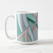 抽象芸術チョコレートミントトルナド コーヒーマグカップ (左)