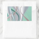 抽象芸術チョコレートミントトルナド 長方形シール (バッグ)