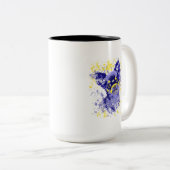 抽象芸術チワワ ツートーンマグカップ (正面右)