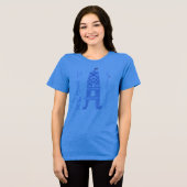抽象芸術ツアーエッフェルタワーフランスの トライブレンドＴシャツ (正面全面)