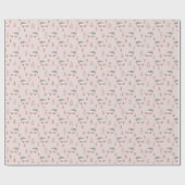 抽象芸術ツリーと車とクリスマスツリーのクリスマス ラッピングペーパー (フラット)