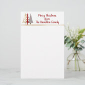 抽象芸術ツリーのクリスマス 便箋 (スタンド正面)