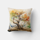 抽象芸術ツリーの色 クッション (正面)