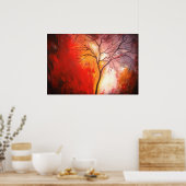 抽象芸術ツリーキャ絵画ンバスアートプリント ポスター (キッチン)