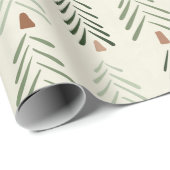 抽象芸術ツリークリスマスプリント ラッピングペーパー (ロールコーナー)