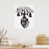 抽象芸術ツリーグラフィックアートのポスター ポスター (キッチン)