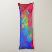 抽象芸術ツリーデザインイン赤と青 ボディピロー (裏面 (縦))