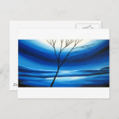 抽象芸術ツリーブルースカイ ポストカード (正面/裏面)