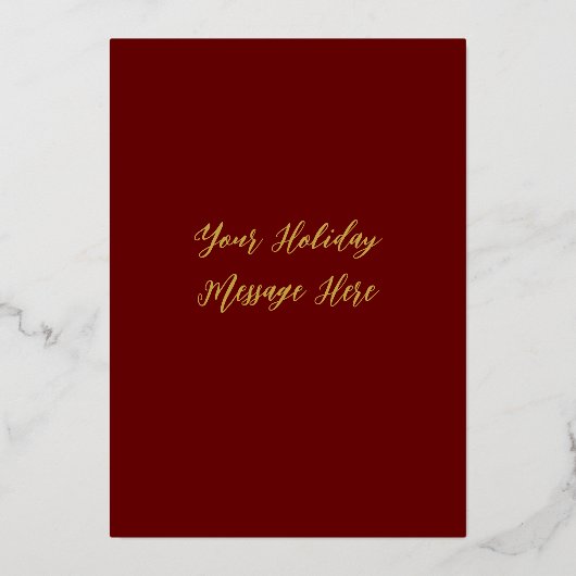 抽象芸術ツリーメリークリスマステーマイラストレーション 箔シーズンカード (裏面)