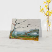 抽象芸術ツリー カード (黄色い花)
