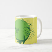 抽象芸術ツリー コーヒーマグカップ (正面右)