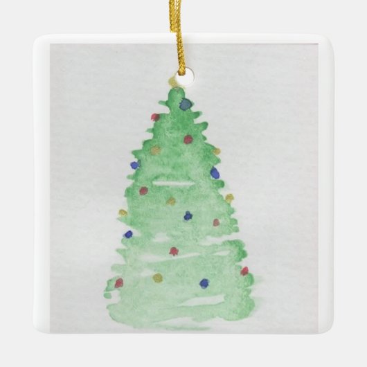 抽象芸術ツリー セラミックオーナメント (正面)