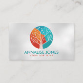 抽象芸術ツリー – メス型プロファイル形状 名刺 (正面)