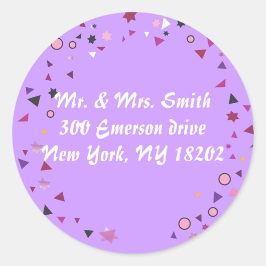 抽象芸術ツリーREPLY RETURNステッカーラブル ラウンドシール (正面)