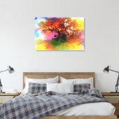 抽象芸術ツ絵を描リーのアートワーク キャンバスプリント (インサイチュ (寝室))