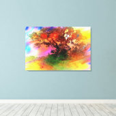 抽象芸術ツ絵を描リーのアートワーク キャンバスプリント (インサイチュ (ウッドフロア))