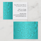 抽象芸術ティール（緑がかった色）ターコイズパターン 名刺 (正面/裏面)