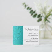 抽象芸術ティール（緑がかった色）ターコイズパターン 名刺 (スタンド正面)