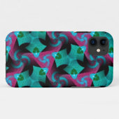 抽象芸術ティール(緑がかった色)ピンクスワールパターンiPhone 5ケース Case-Mate iPhoneケース (裏面(横))