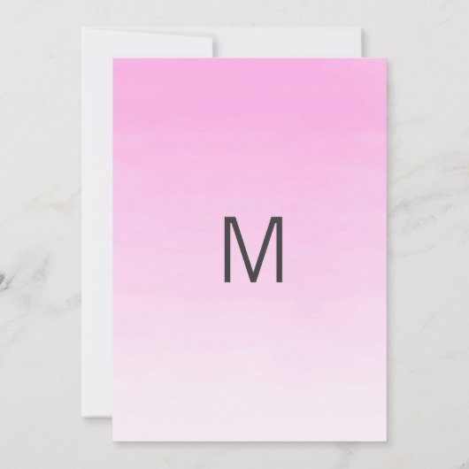 抽象芸術ティール（緑がかった色）ピンクホワイトウォーター色ベビーシャワー 招待状 (裏面)