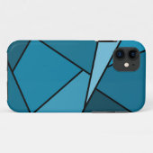 抽象芸術ティール(緑がかった色)ポリゴン Case-Mate iPhoneケース (裏面(横))