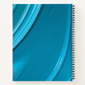 抽象芸術ティール（緑がかった色）モノグラム ノートブック (裏面)