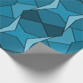 抽象芸術ティール（緑がかった色）幾何形状 ラッピングペーパー (角)