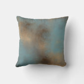 抽象芸術ティール（緑がかった色）芸術 |装飾用クッション クッション (裏面)