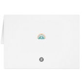 抽象芸術ティール（緑がかった色）金ゴールドグランジマンダラグリーティングカード (裏面横)