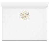 抽象芸術ティール（緑がかった色）金ゴールドグランジマンダラグリーティングカード (内部横(下))