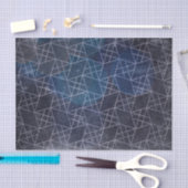 抽象芸術テクスチグランジック風化シルバーブルー 薄葉紙 (クラフト)