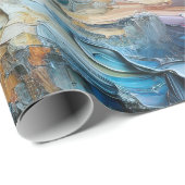 抽象芸術テクスチャの厚絵を描いパターン ラッピングペーパー (ロールコーナー)