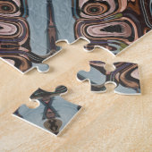 抽象芸術テクスチャ付きアーストーンパターン ジグソーパズル (側面)