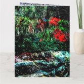 抽象芸術テクスチャ折り畳みグリーティングカード、テクスチャアート カード (裏面)