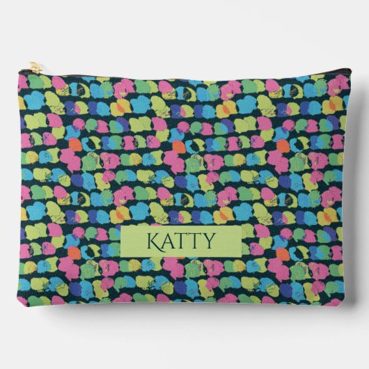 抽象芸術テクスチャ アクセサリーポーチ (正面)