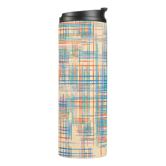抽象芸術テクスチャ(交差ストライプ付き)パモダンット タンブラー (回転左)