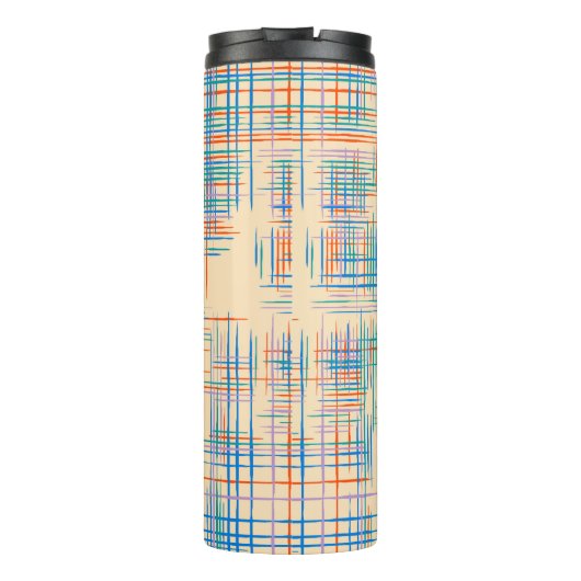 抽象芸術テクスチャ(交差ストライプ付き)パモダンット タンブラー (裏面)