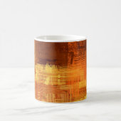 抽象芸術テクスチャ。2dイラストレーション表情豊かな手 コーヒーマグカップ (中央)