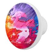 抽象芸術テクスチ絵を描ャーセラミックノブ セラミックノブ (右)