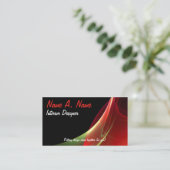 抽象芸術テクノドリーミーグリーンレッドスイープ 名刺 (スタンド正面)