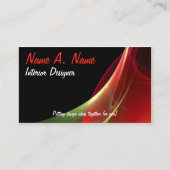 抽象芸術テクノドリーミーグリーンレッドスイープ 名刺 (正面)